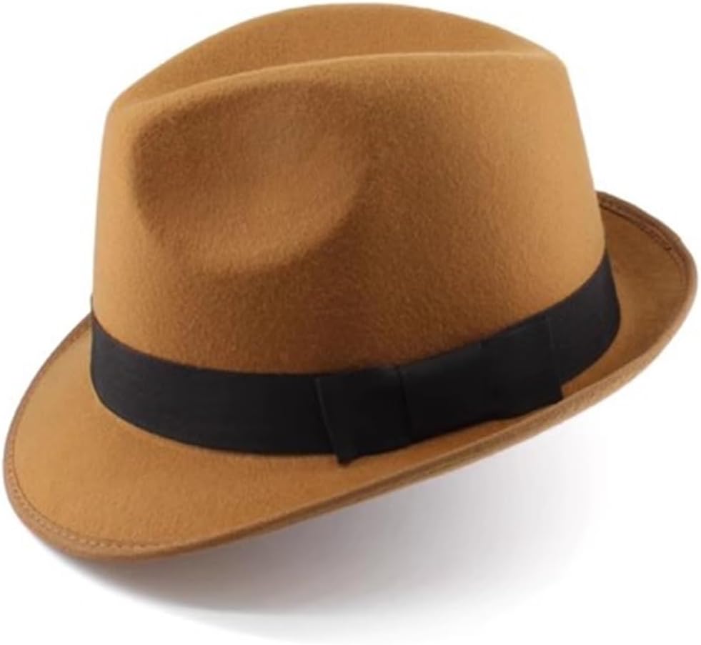 Classic Fedora Felt Panama Hat Warm Jazz Hat Stage Performance Felt for Women Mens