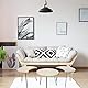 HOME DECO FACTORY Tabelle, Holz, Metall, Beige/Weiß, Einheitsgröße HD3881, beige/weiß