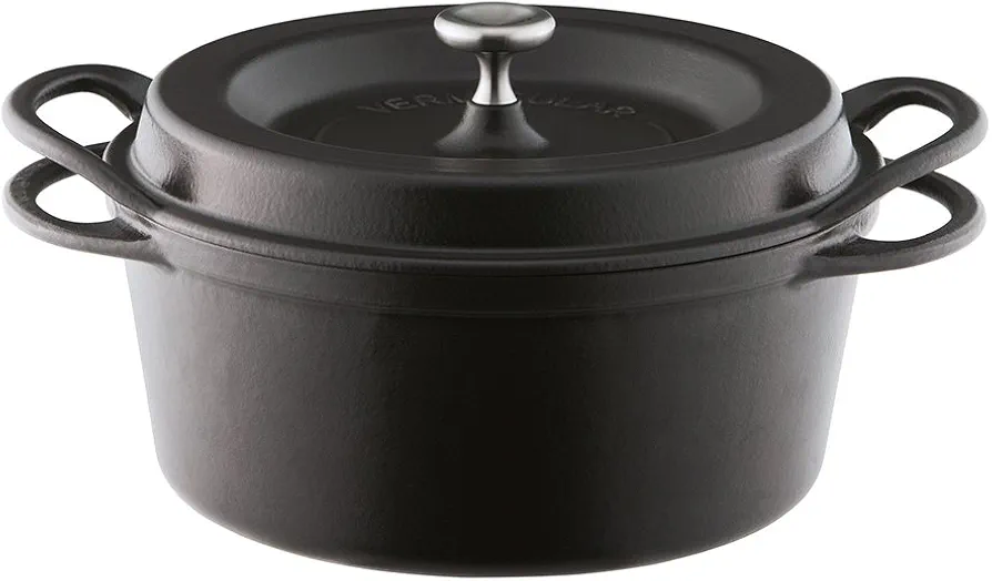 美品⭐︎Vermicular ダークブラウン　オーブンポットラウンド22㎝ Amazon｜バーミキュラ 鋳物ホーロー鍋 22cm マットブラック 無水調理