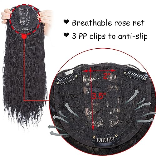 Extensiones de cabello onduladas sintéticas de 20 pulgadas con clip invisible 2