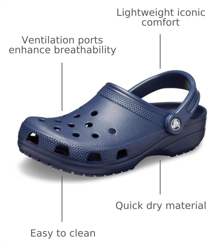 Image of Crocs Unisex-Adult Classic Clog, Clogs for Women and Men