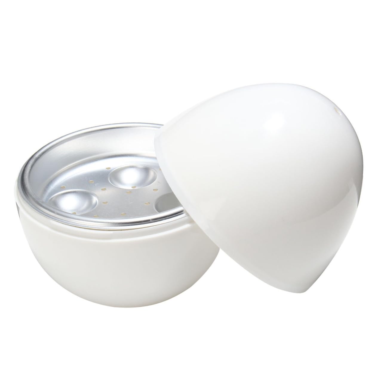 Alipis 4 Egg Capacity Egg Poacher Microwave Round Retains Moisture Fresh Tender Machine Easy to Clean