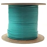 6 Fiber Indoor Distribution Fiber Optic Cable, Multimode, 50/125, OM3, 10 Gbit, Aqua, Riser Rated, Spool, 1000 Foot