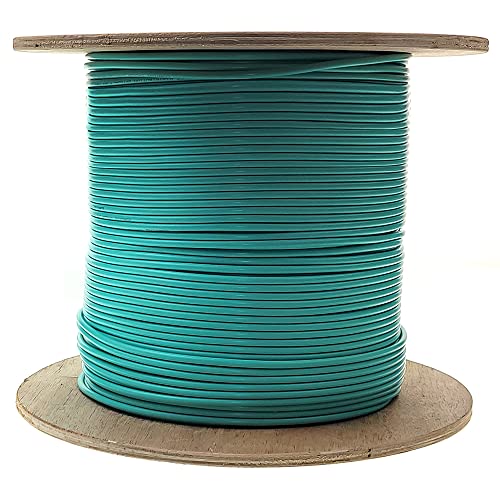 CableWholesale 6 Fiber Indoor Distribution Fiber Optic Cable, Multimode, 50/125 Micron, OM3, 10 Gbit, Aqua, Riser Rated, Spool, 1000 feet