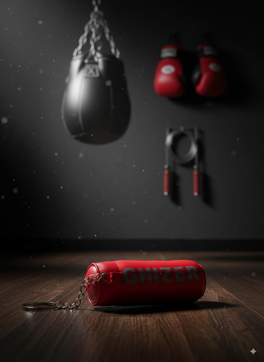 Mini Boxing Keychain – Premium PU Leather Sports Car Keychain Gift for Boxers, Men, Gym Lovers & Athletes