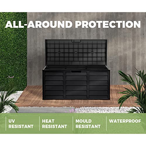 image for LI LIVSIP 290L Outdoor Storage Deck Box Bench - Waterproof & Lockable 