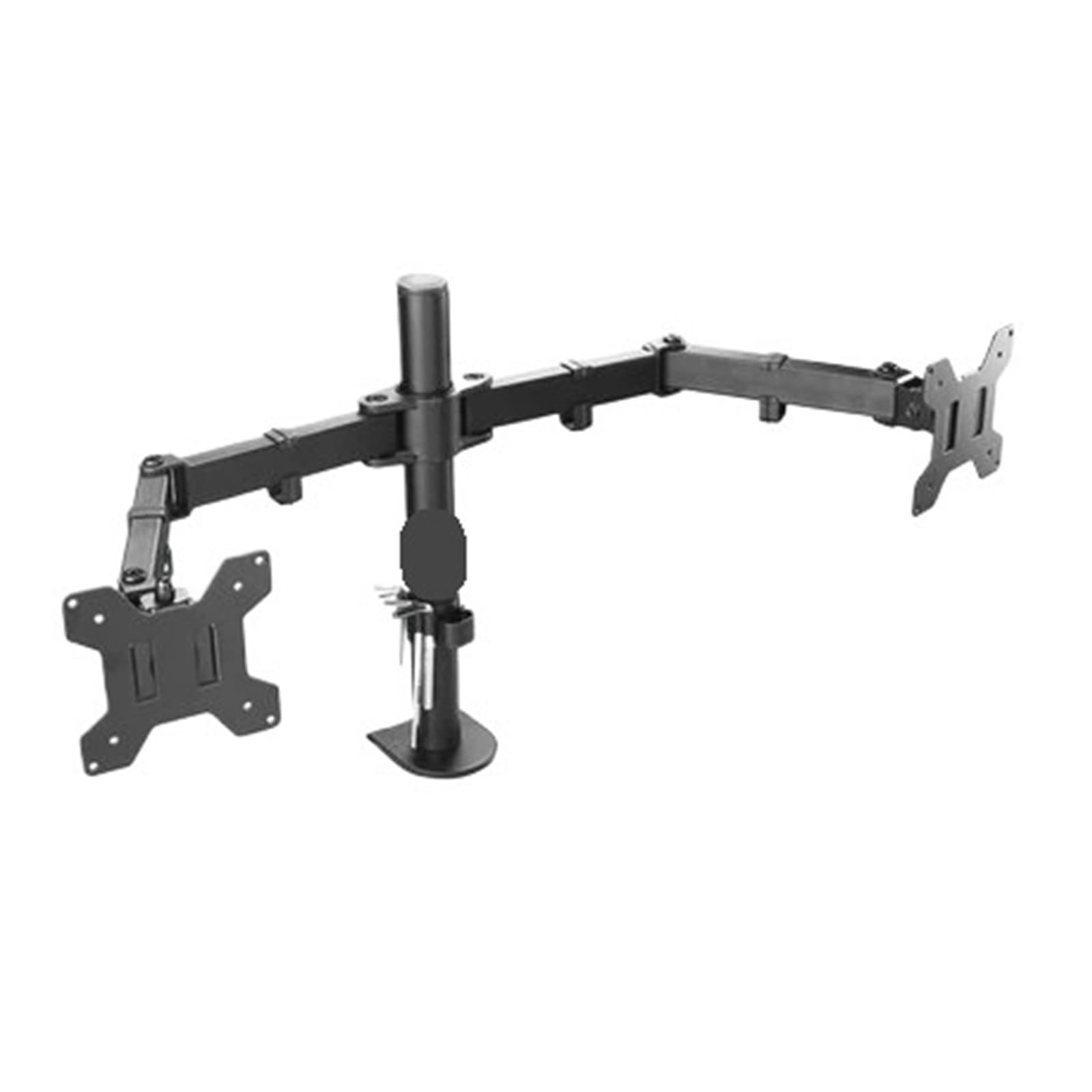 Supporto for doppio monitor MS02 con morsetto da scrivania, movimento completo a 360 gradi, da 10" a 27"