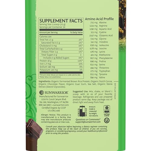 Protéine Classic Sunwarrior FID52836 alternative végétale