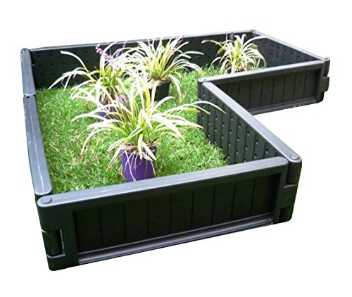 VermiBed 8-Panel Raised Garden Beds, Brown