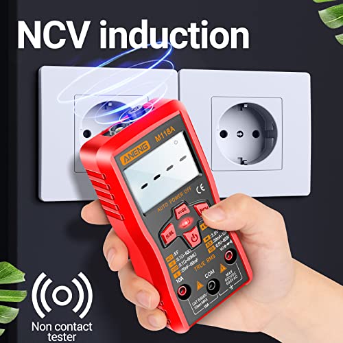 Aneng Digital Multimeter Tester Trms 6000 Counts Auto Ranging Amp Ohm Voltmeter Measures Nvc,Ac Dc Voltage,Current,Continuity,Doide,Resistance,Household Outlet And Automotive Electrical Tools #TOP3