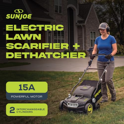 Image of Sun Joe Corded Dethatcher & Scarifier with 13.2-Gal Bag, AJ808E