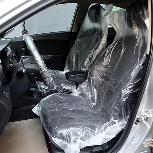 LANSKYLAN 100 Stück Autositzbezüge Vordersitze Sitzschoner Auto Wasserdicht Sitzbezüge Schonbezüge Autositzschoner Staubdicht Sitz Sauber Transparent für Autositze