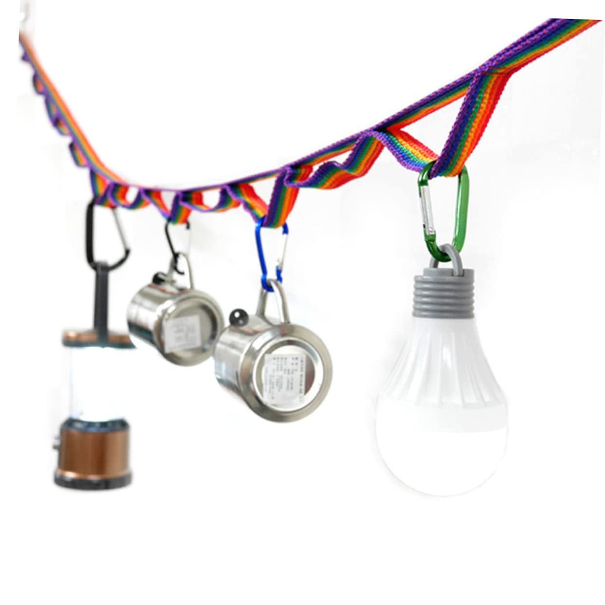 Mikinona Colorful Daisy Chain Double Layer Rope for Camping Versatile Hanging Tool for Tent Clothesline and Outdoor Activities for Hiking and Travel