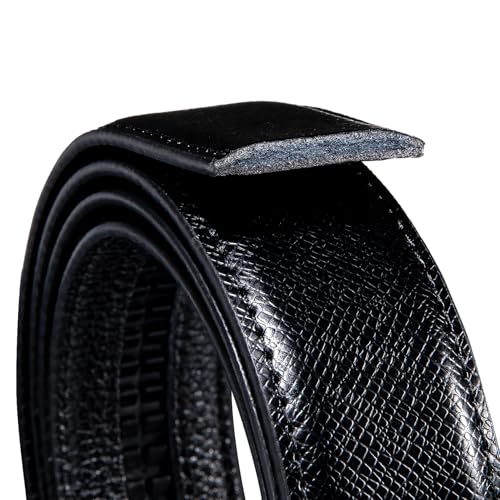 Image of Barry.Wang Mens 2 Pack Ratchet Belts Leather Adjustable 1 3 /8 inch Gift Box | Smooth Sliding,Trim to Fit,Click Belt Set for Dress Casual,Fashion Classic,Business,Birthday,Anniversary,Halloween,Christmas
