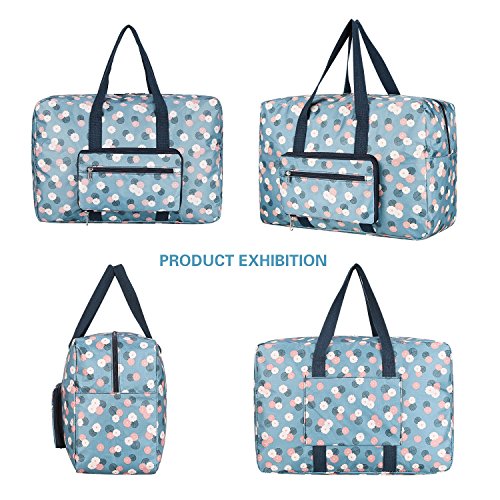 F.FETIVIN Weekender Bag Carry On Travel Duffle Medium Overnight Bag for Women(BLUE)2