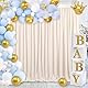 BrillShine 150x 300 cm Creme Hintergrund Vorhang, 2 Stück Party Hintergrund Vorhang für Taufe Hochzeiten Brautdusche Geburtstag Abschlussfeier Schule Party Deko