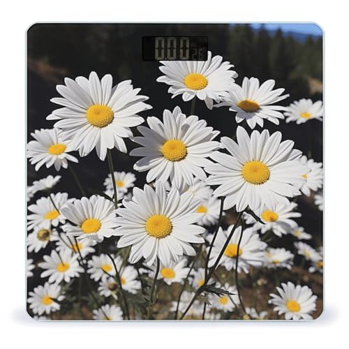 Báscula digital White Daisy para baño y cuerpo miniatura 1