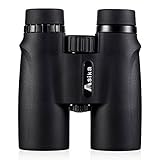 BNISE Prismáticos 10x42 - HD Telescopio Militar para la Caza y el Recorrido - Tamaño Compacto Plegable - Arriba Claro Grande Vision - Negro