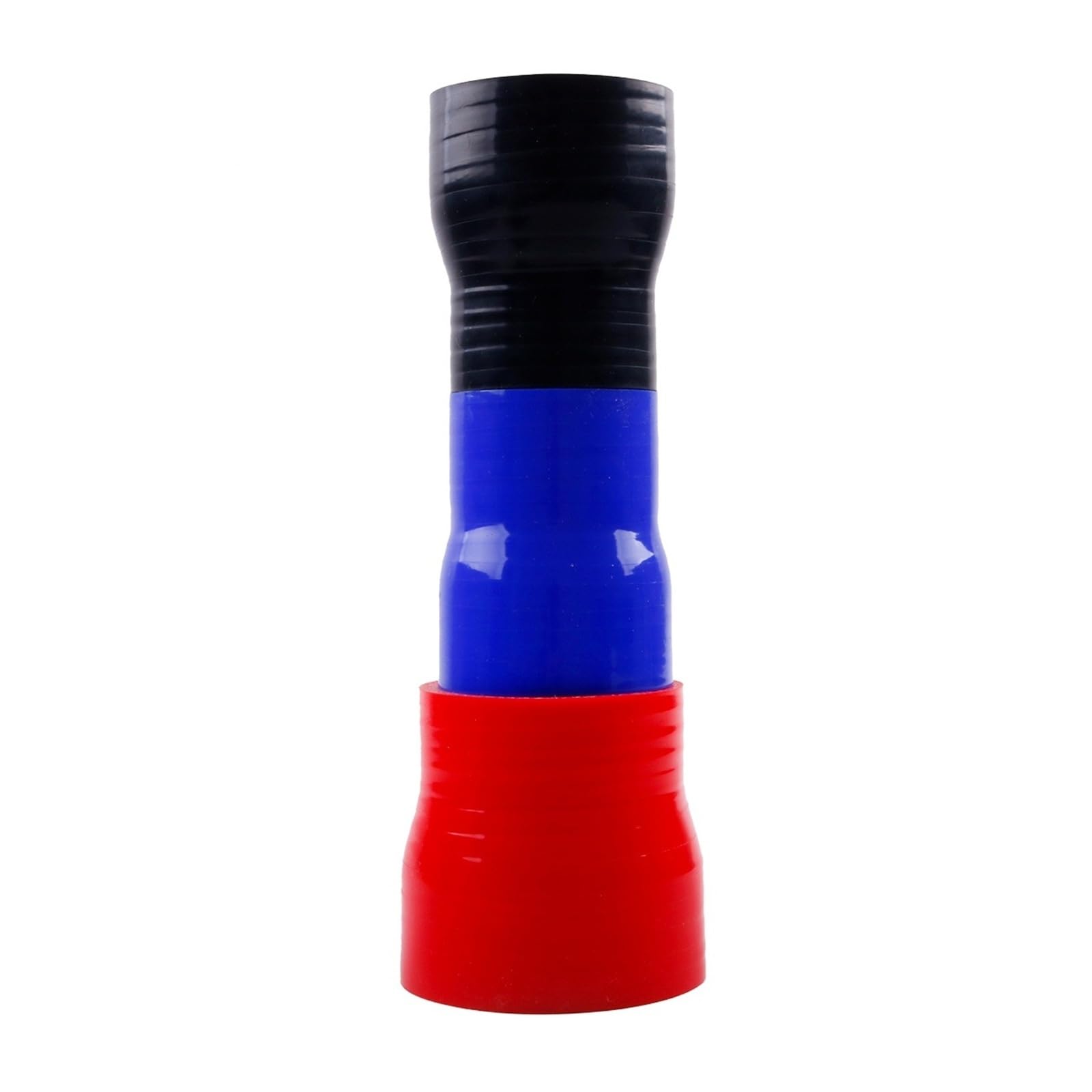 3PLY silikonowy prosty wąż redukcyjny, średnica 63–90 mm, długość 76 mm, matowa czarna rura intercoolera z 2 zaciskami, uniwersalne dopasowanie (biały, ID75-80 mm)