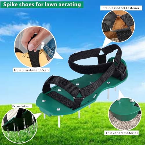 Zapatos con púas para aireación de césped y jardín miniatura 3