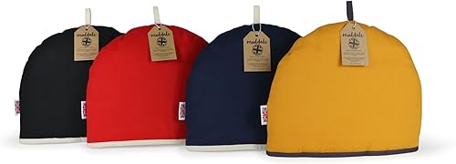 Miniatura 6 de Muldale Tetera grande acogedora para tetera británica, 100 % algodón, extra gruesa, diseñada en Inglaterra, tetera Koozie, tetera aislada, acogedora