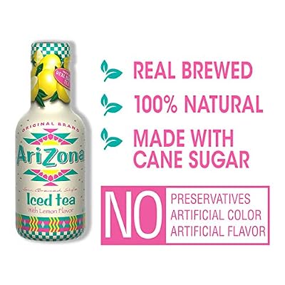 Arizona Lemon Tea, 16.9 Fl Oz, Pack Of 20
