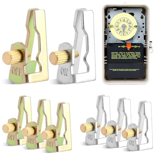 8Pcs Time Switch Replacement Trippers Kit, Compatible with Intermatic 156T1978A T100 Series Timers, Pool Timer On Off Clips Clock Dial Timers Trippers(4 ON /4 Off /8 Screws)