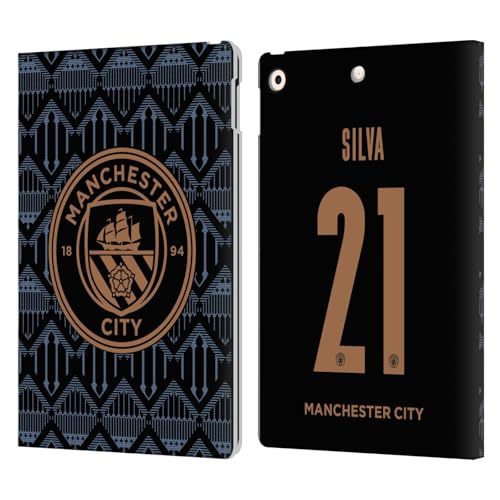 Étui portefeuille en cuir iPad 10.2 Manchester City coque de protection tablette Silva