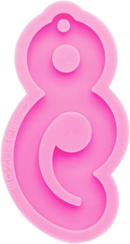 Miniatura 2 de Molde súper brillante en forma de semicolon, moldes de silicona, molde de resina para llavero, molde de resina epoxi de semicoma, molde para