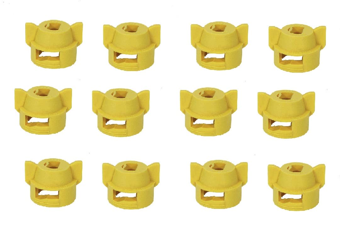 Pack of 12 - Quick TeeJet Yellow Nylon Cap for Flat, TP Standard & XR Style Tips Farmer Bob's Parts CP25609-6-NY