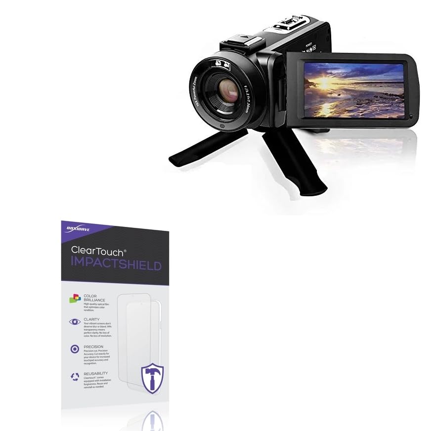 BoxWave Screen Protector Compatible with VJIANGER Video Camera Camcorder (3 in) - ClearTouch ImpactShield (2-Pack), Impenetrable Screen Protector Flexible Film