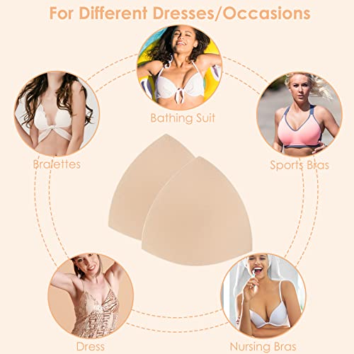 Wllhyf 2 Pairs Bra Pads Inserts Breast Enhancers Women's Push Up Bra Pads Inserts Sports Bra Cups Add 1-2 Cup Sizes #TOP6