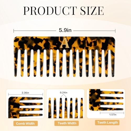 Auseibeely 2 Pack Peine Desenredante Grande para Cabello miniatura 2