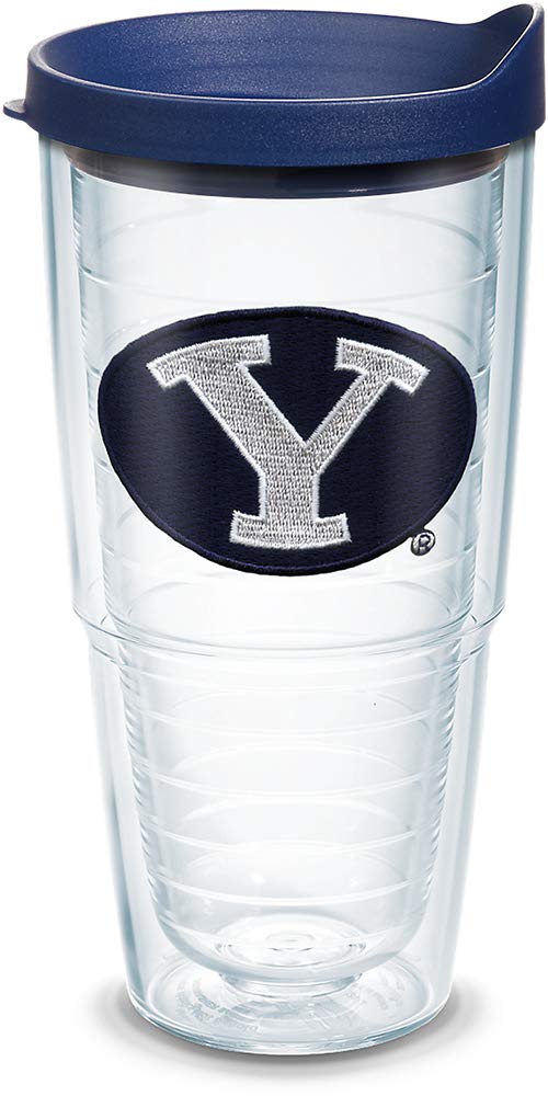 Tervis Made in USA Double Walled Brigham Young University Cougars Insulated Tumbler Cup Keeps Drinks Cold & Hot, 24oz, Emblem