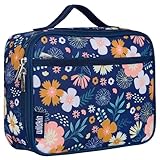 Wildkin Kids Insulated Lunch Box – Durable and Reusable for School & Travel - Wildflower Bloom