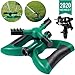 Produktbild Homemaxs Rasensprenger Garten Sprinkler 3 Arm mit Auswirkungssprinkler, Automatische 360 Grad Rotierende, Einstellbarer Winkel und Abstand für Garten Rasen Bewässerung