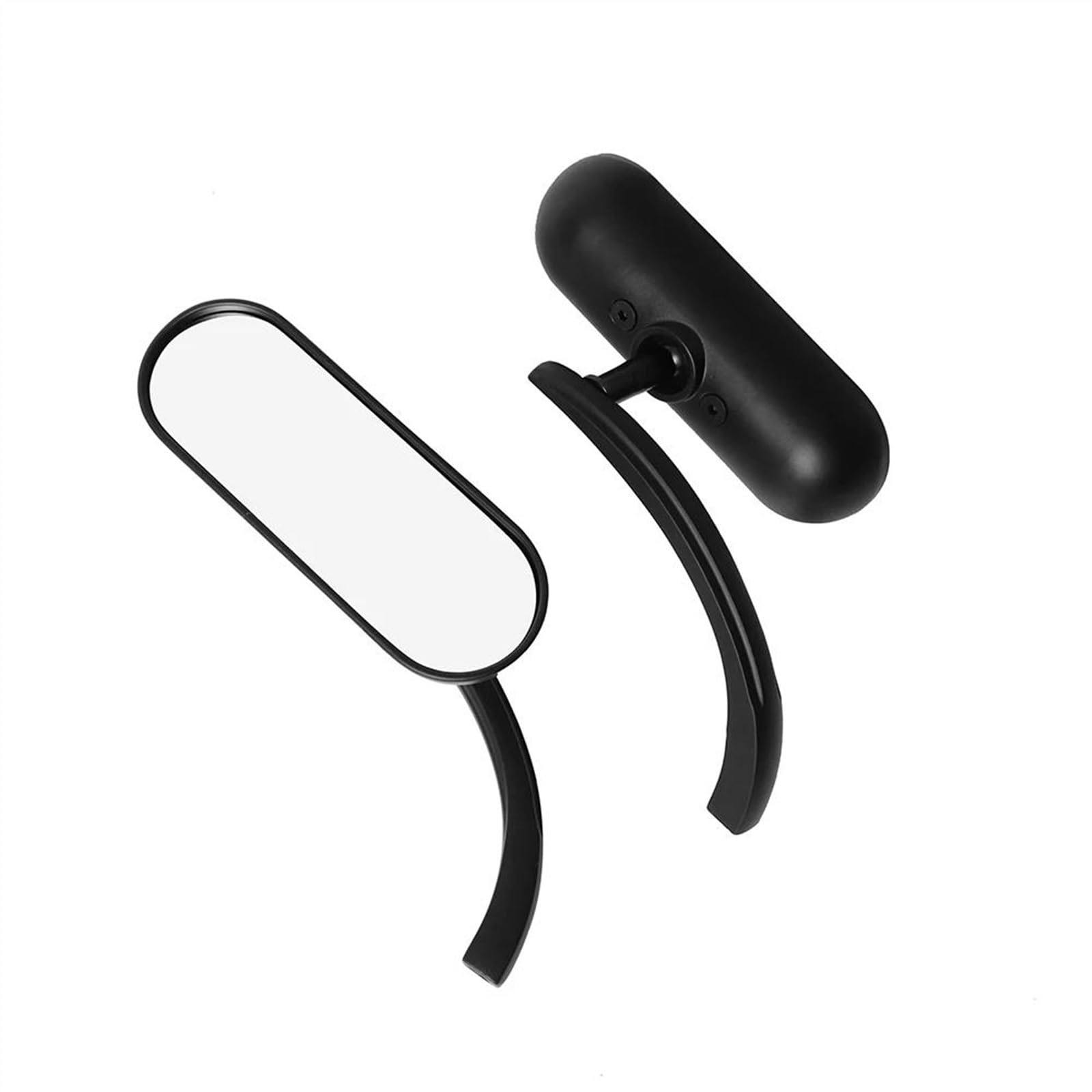 1 paire Rétroviseur Ovale De Moto, Rétroviseurs Latéraux De 8mm Et 10mm Pour Harley Sportster Chopper Breakout Electra Glide Dyna Softail Rétroviseur latéral(Argent)