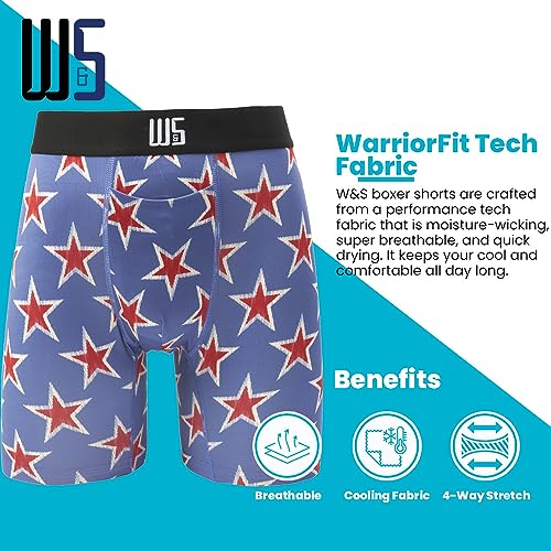 Warriors & Scholars Chafe Safe Pouch 8" Inseam Boxer Briefs For Men With Pouch, Breathable, Soft, Moisture Wicking Underwear4
