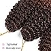 8 Inch Short Passion Twist Crochet Hair - 9 Bundles Marlybob Kinky Curly Crochet Hair for Black Women and Kids - Water Wave Crochet Braids