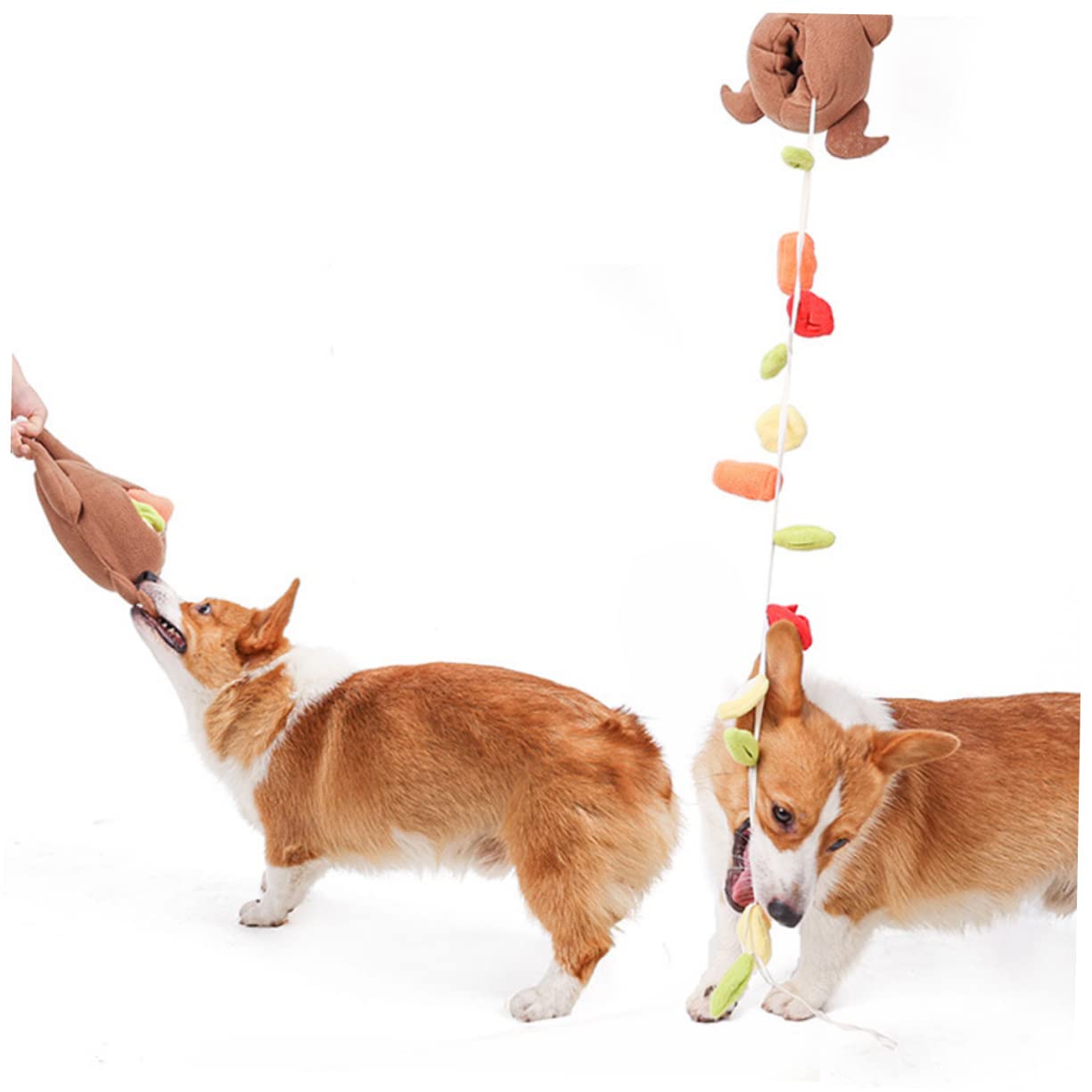 YARNOW 2 Piezas Juguetes Peluche para Mascotas Juguete para Masticar Mascotas Juguete Pollo Acción Gracias Juguetes Pollo para Pollitos Cachorro Comida Forro Polar