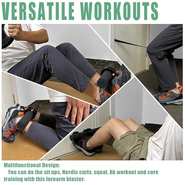 KORIKAHM Forearm Strengthener Roller, 2.2 Inch Diameter Multi-functional Forearm Workout Equipment with Thick Grip Handle, Wrist Roller, Forearm Blaster for Wrist and Arm Strength Training Workout