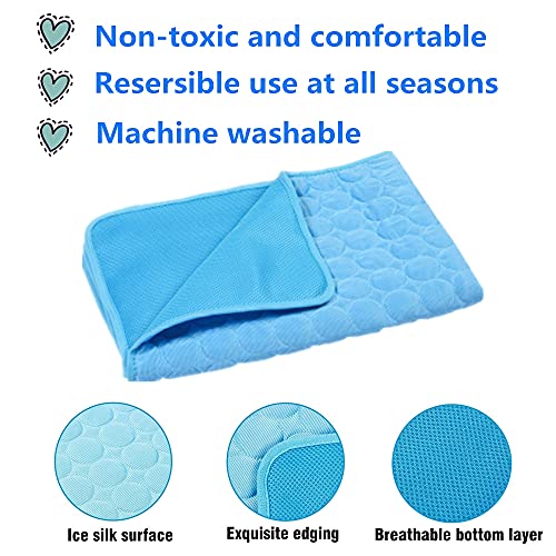 Feixi Pet Cooling Mats For Dogs Cats Summer Cool Bed Mat, Keep Pet Cool, Dog Cooling Pads Or Mats, Hot Weather Sleeping Mat Blanket For Pet Beds/Kennel /Sofa/Floor/Car Seats Cooling (28X22In/70X56Cm) #TOP2