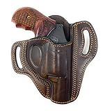 Cardini Leather OWB Leather Holster for S&W J Frame, for Ruger LCR and SP101, and Other 38 Special...
