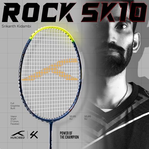 Image of Hundred Rock SK 10 Strung Badminton Racket with Full Cover