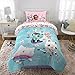 DreamWorks Gabby's Dollhouse Cakey, MerCat And Pandy Kids Bedding Super Soft Comforter And Sheet Set, 4 Piece Twin Size, By Franco