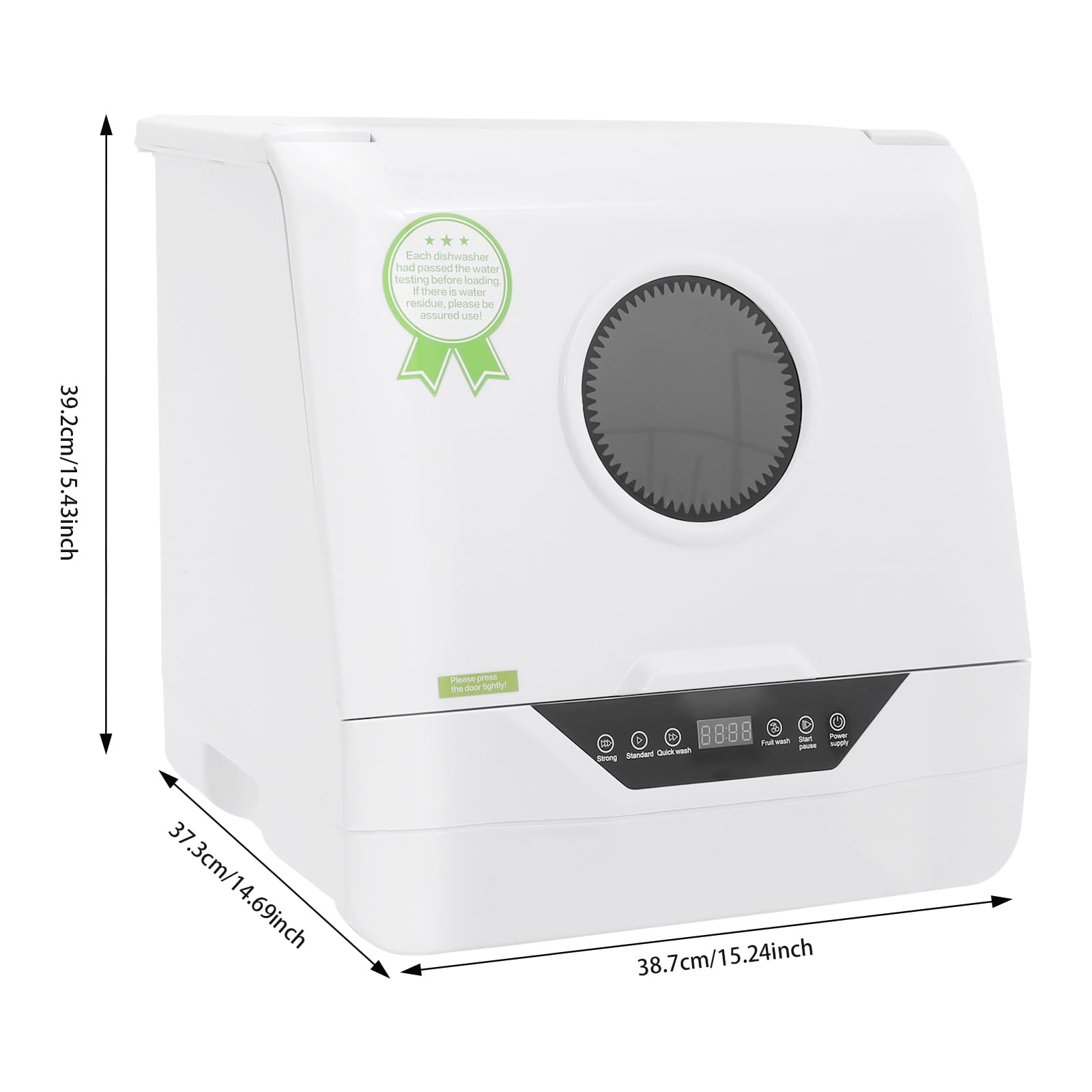 Mini lavastoviglie, 800 W, piccola lavastoviglie con 4 programmi, attacco 6L, 55 dB, silenzioso, tavolo per cucina/camper, bianco
