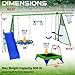 FITNESS REALITY KIDS Sports Outdoor 8 Station Playground Set, Includes Swing Set, Slide, Monkey Bars, Basketball Hoop, Trampoline, Soccer and Basketball + Pump, Green