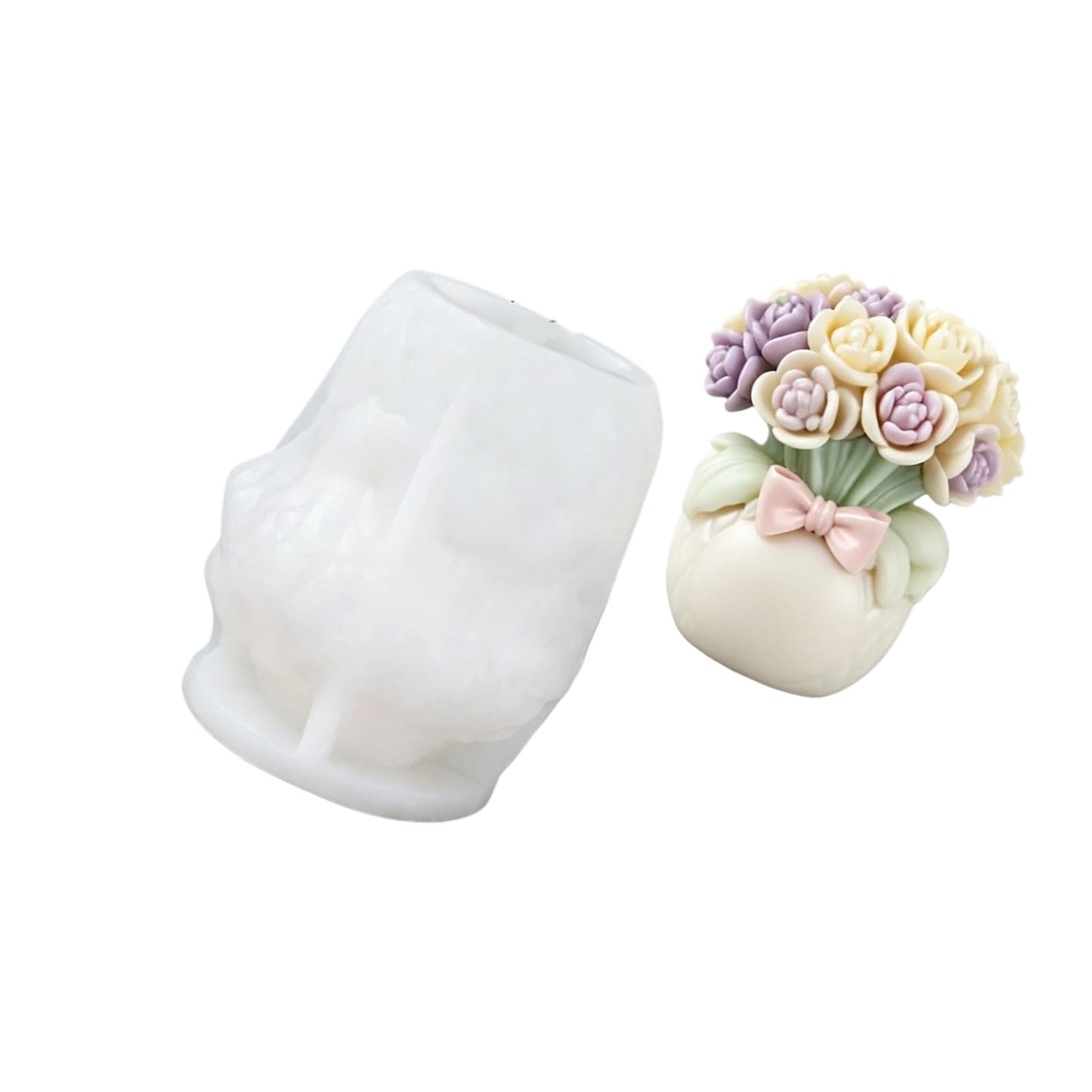 Greabuy Flexible and Sturdy Flower with Love Silicone Mold for Crafting Elegant Lights and Decorative Items Flower Heart Silicone Mold