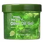 AmPro Pro Styl Protein Styling Gel - Moisturizes and Defines Strands - Helps Protect and Hydrate, Tames and Adds Shine without Weighing Down Tresses - Alcohol and Paraben Free - Olive - 32 oz