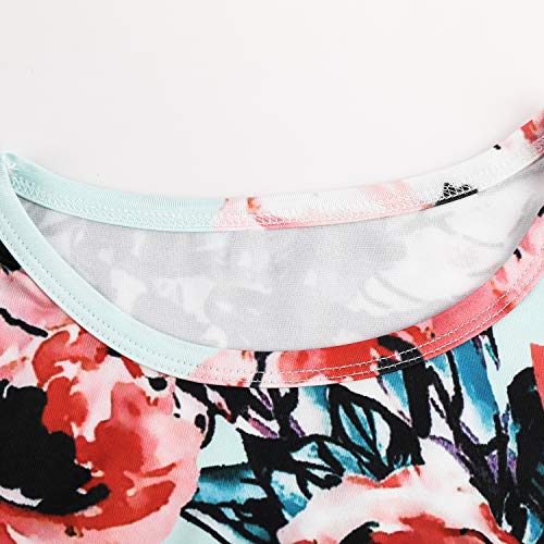 Lyxiof Girls Casual Maxi Floral Dress Long Sleeve Holiday Pockets Dresses Green 110Cm #TOP1